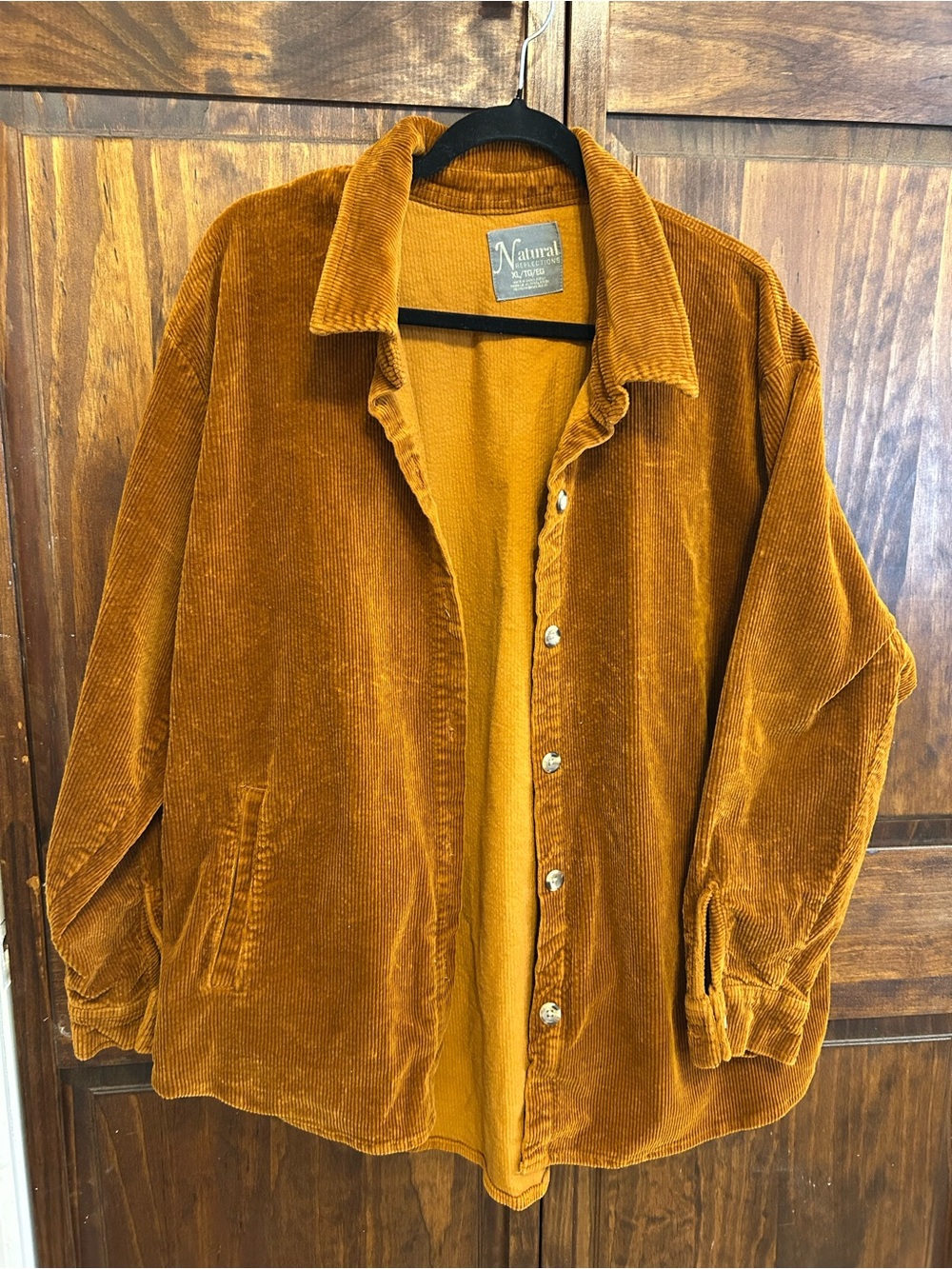 Natural Reflections Corduroy Shirt Jacket - Mustard